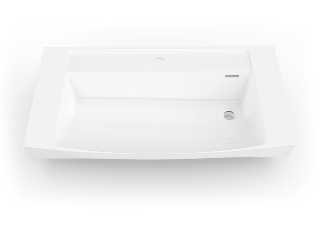 Easy Maintenance Matte Finish Acrylic Bathroom Integrated Basin